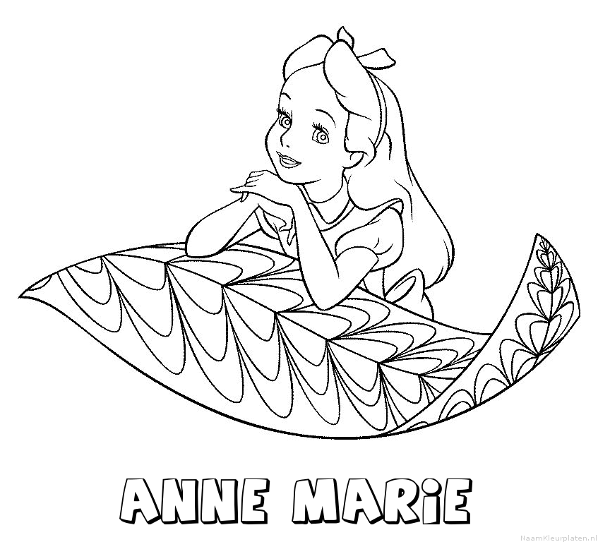 Anne marie alice in wonderland kleurplaat